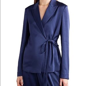 Jason Wu Designer Blue Satin Blazer Size 4 Small